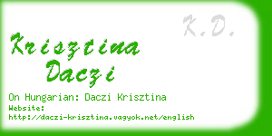 krisztina daczi business card